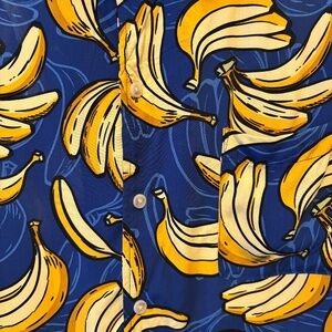Men's Goodfellow Banana Short Sleeve Shirt Button Up Size XXL Hawaiian/Beach
